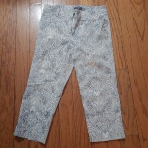 Pants capris blue/ white